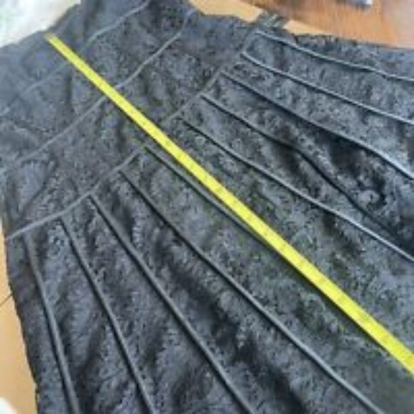 NWT Ann Taylor Black Lace Overlay Corset Look A-Line Dress Women's size 10 - Picture 14 of 16